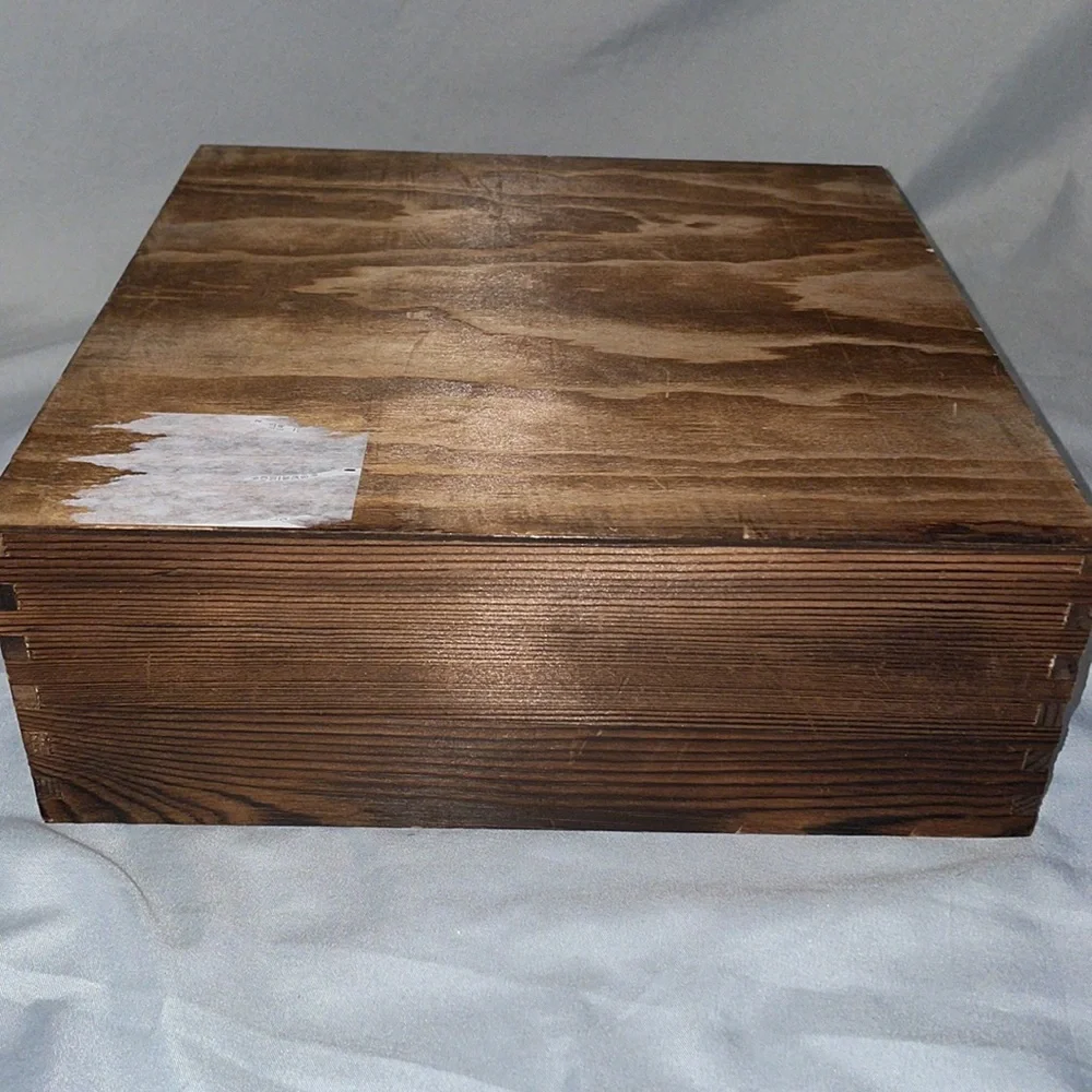 Rustic Wooden Thankful Storage Box